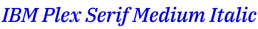 IBM Plex Serif Medium Italic шрифт